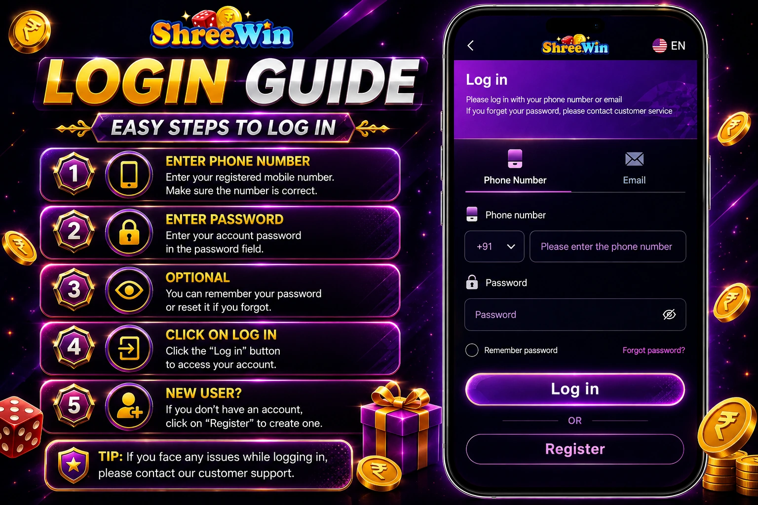 ShreeWin Login Guide
